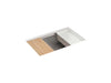 KOHLER K-33660-PC Strive 29" undermount single-bowl workstation kitchen sink