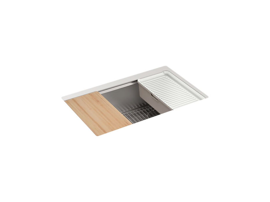 KOHLER K-33660-PC Strive 29" undermount single-bowl workstation kitchen sink