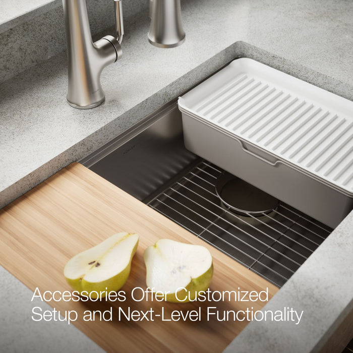 KOHLER K-33660-PC Strive 29" undermount single-bowl workstation kitchen sink