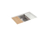 KOHLER K-33661-PC Strive 29" undermount single-bowl workstation kitchen sink