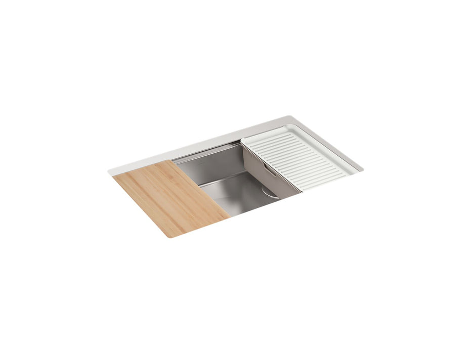 KOHLER K-33661-PC Strive 29" undermount single-bowl workstation kitchen sink