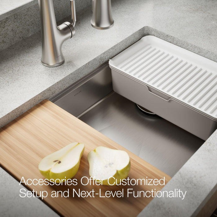 KOHLER K-33661-PC Strive 29" undermount single-bowl workstation kitchen sink
