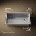 KOHLER K-33662-PC Strive 32" undermount single-bowl workstation kitchen sink