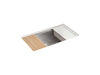 KOHLER K-33662-PC Strive 32" undermount single-bowl workstation kitchen sink
