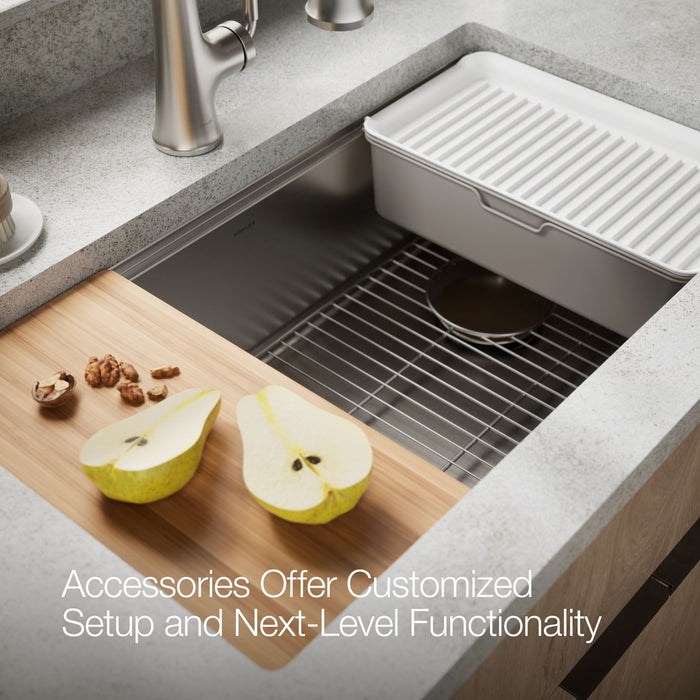 KOHLER K-33662-PC Strive 32" undermount single-bowl workstation kitchen sink