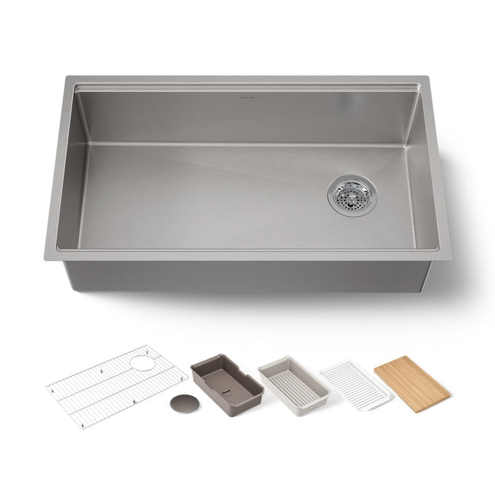 Kohler Strive 32" undermount single-bowl workstation kitchen sink