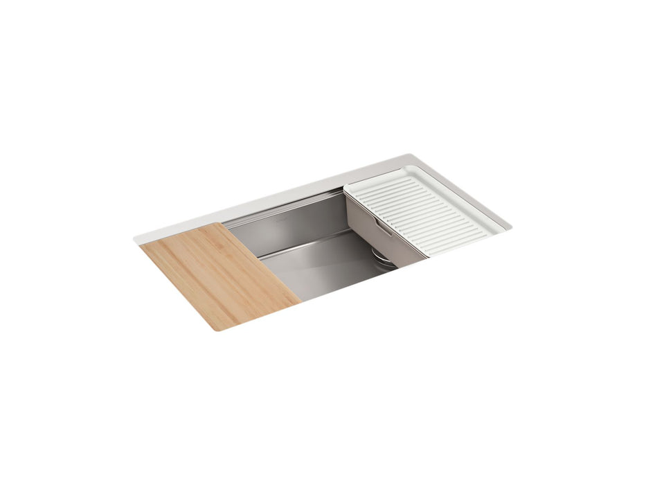 KOHLER K-33663-PC Strive 32" undermount single-bowl workstation kitchen sink