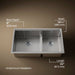 KOHLER K-33664-PC Strive Smart Divide 32" undermount double-bowl workstation kitchen sink