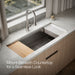 KOHLER K-33665-PC Strive 44" undermount single-bowl workstation kitchen sink