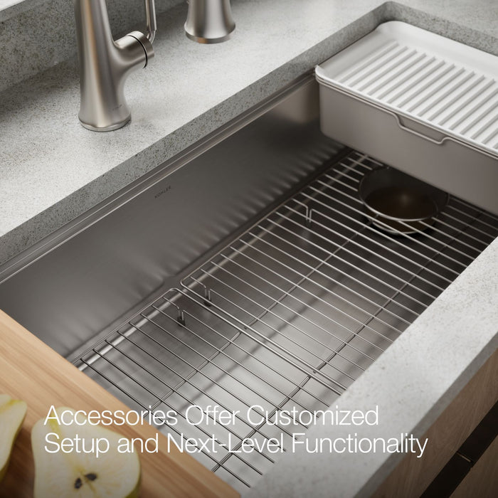 KOHLER K-33665-PC Strive 44" undermount single-bowl workstation kitchen sink