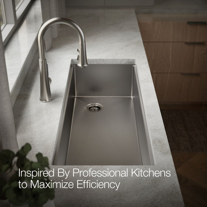 KOHLER K-33665-PC Strive 44" undermount single-bowl workstation kitchen sink