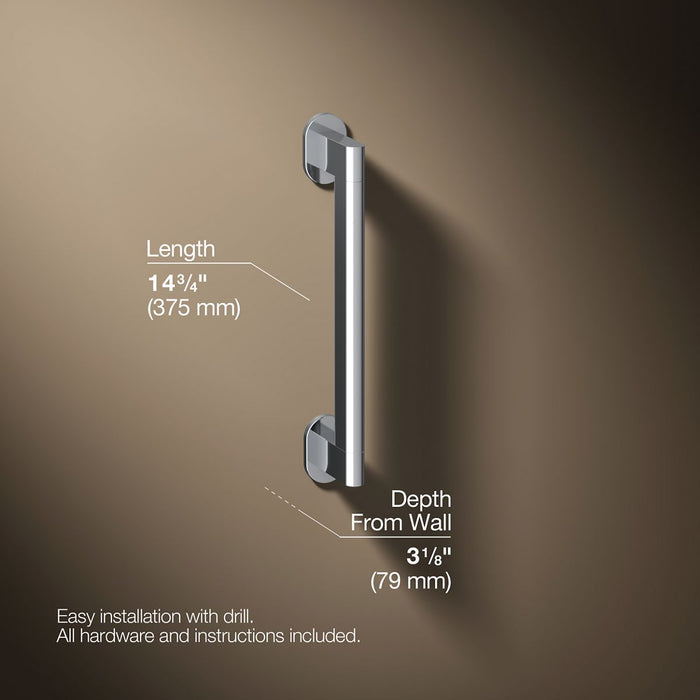 3/4 view of product with dimensions