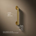 3/4 view of product with dimensions