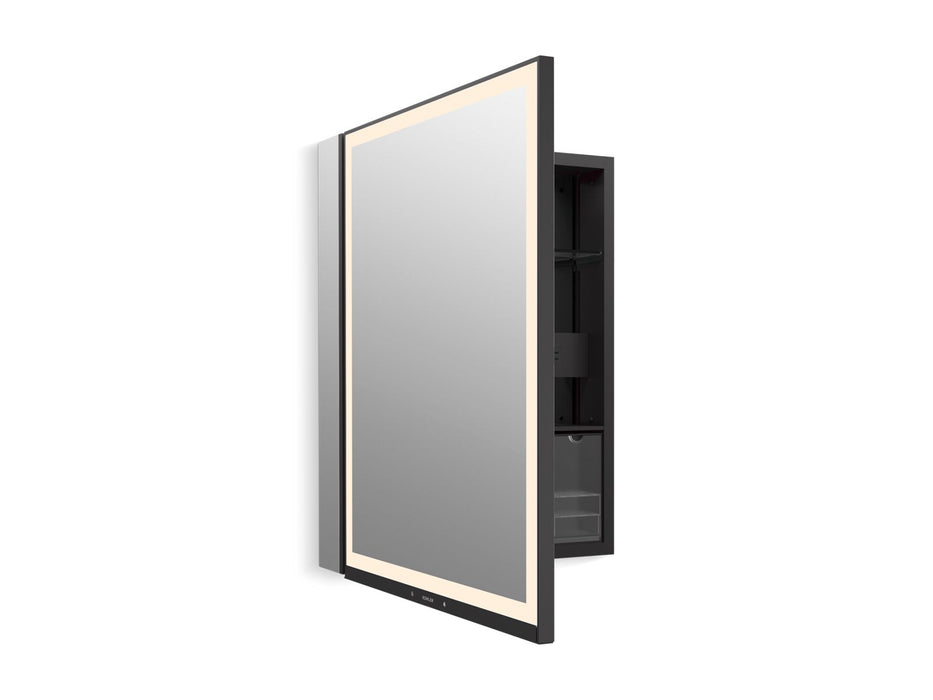 Kohler Collage 24" x 32" lighted framed medicine cabinet, left-hinged