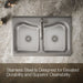 KOHLER K-3369-1 Staccato 33" top-mount double-bowl kitchen sink, stainless steel - view 4