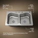 KOHLER K-3369-4 Staccato 33" top-mount double-bowl kitchen sink