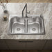 KOHLER K-3369-4 Staccato 33" top-mount double-bowl kitchen sink