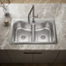 KOHLER K-3369-1 Staccato 33" top-mount double-bowl kitchen sink