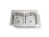 KOHLER K-3369-1 Staccato 33" top-mount double-bowl kitchen sink