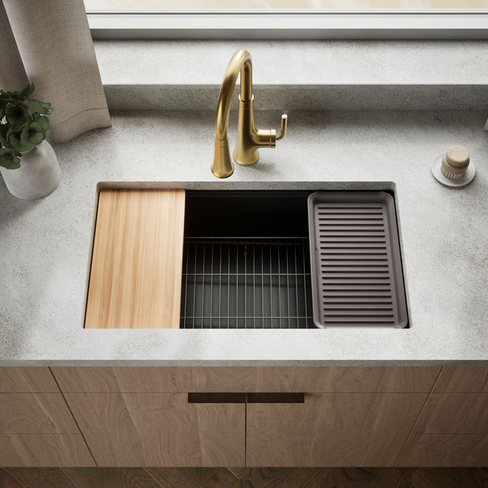 Kohler Billings 32-1/2" undermount single-bowl workstation kitchen sink