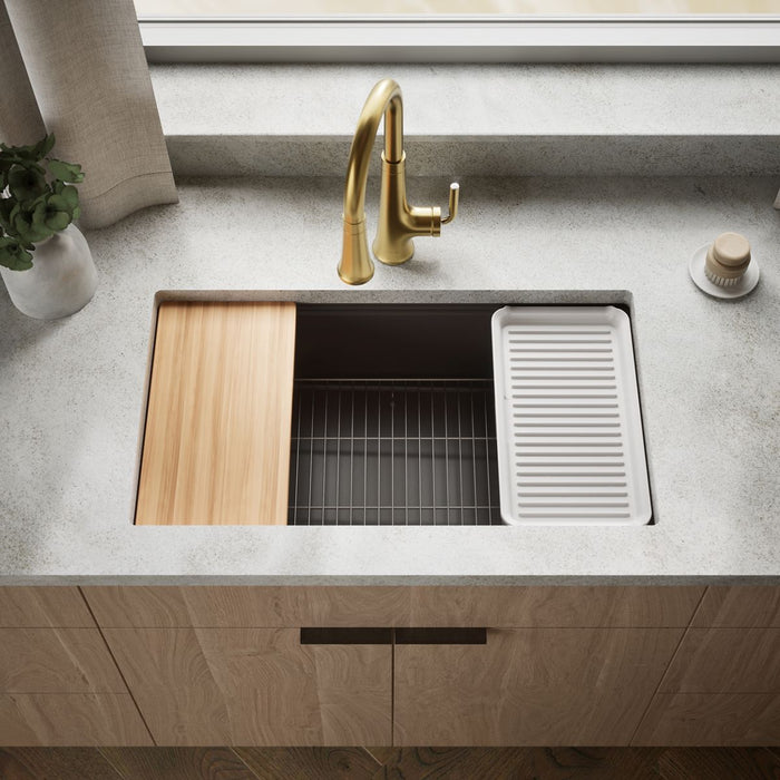 Kohler Billings 32-1/2" undermount single-bowl workstation kitchen sink