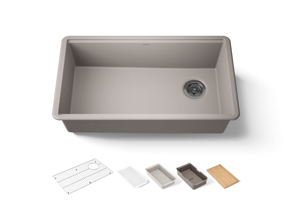 Kohler Billings 32-1/2" undermount single-bowl workstation kitchen sink