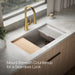Kohler Billings 32-1/2" undermount single-bowl workstation kitchen sink