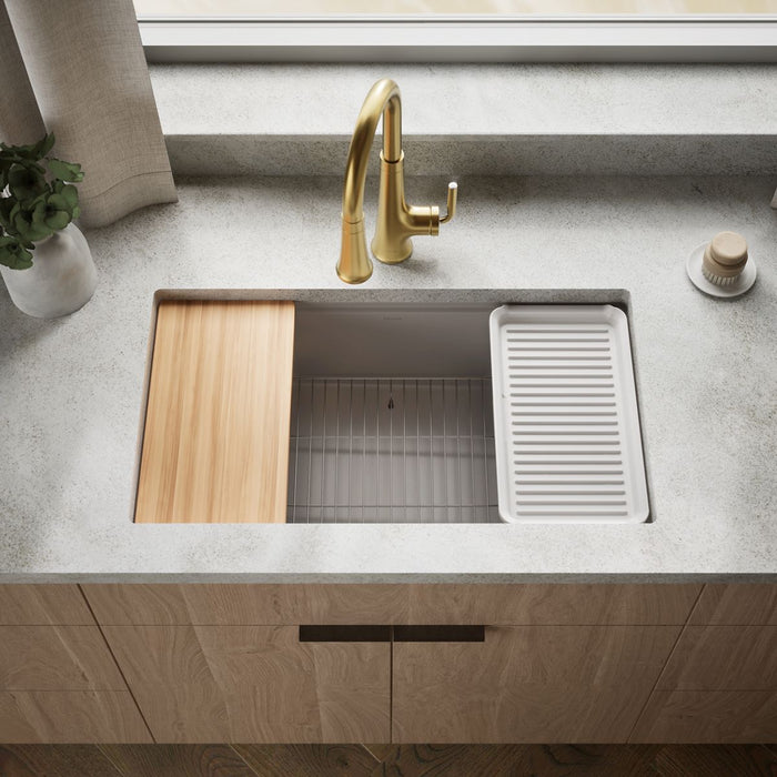 Kohler Billings 32-1/2" undermount single-bowl workstation kitchen sink