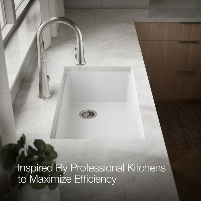 KOHLER K-33710-PC Billings 32-1/2" undermount single-bowl workstation kitchen sink