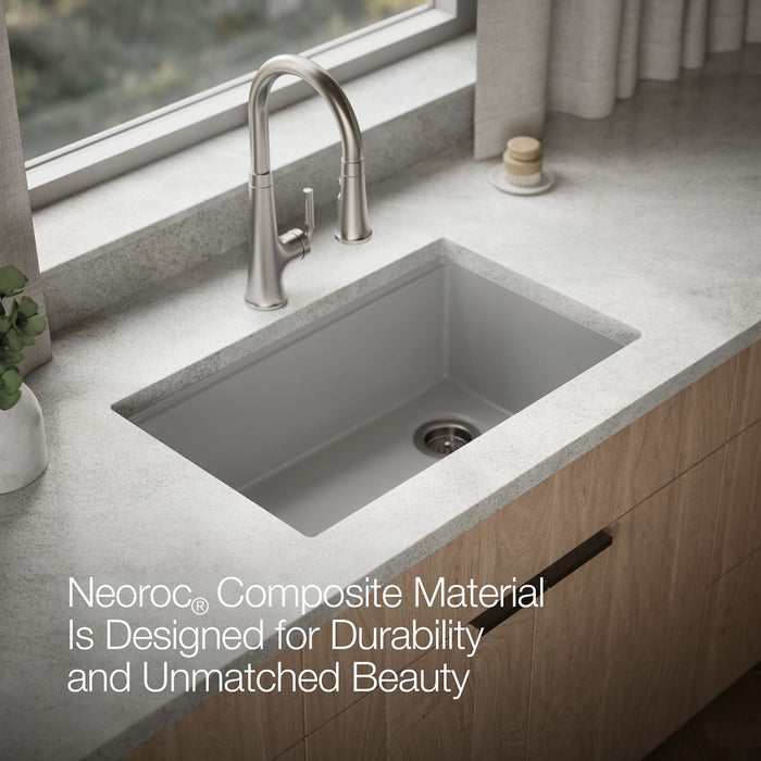 KOHLER K-33712-PC Billings 29" undermount single-bowl workstation kitchen sink