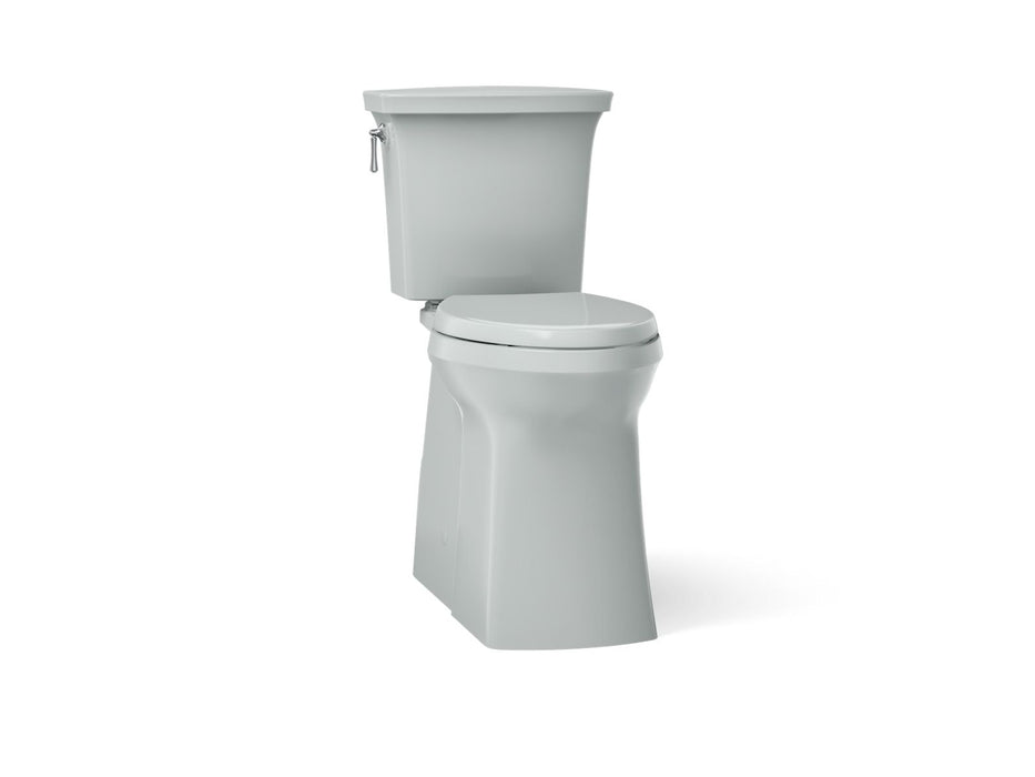 KOHLER K-33814 Corbelle Tall ContinuousClean two-piece elongated toilet with skirted trapway, 1.28 gpf