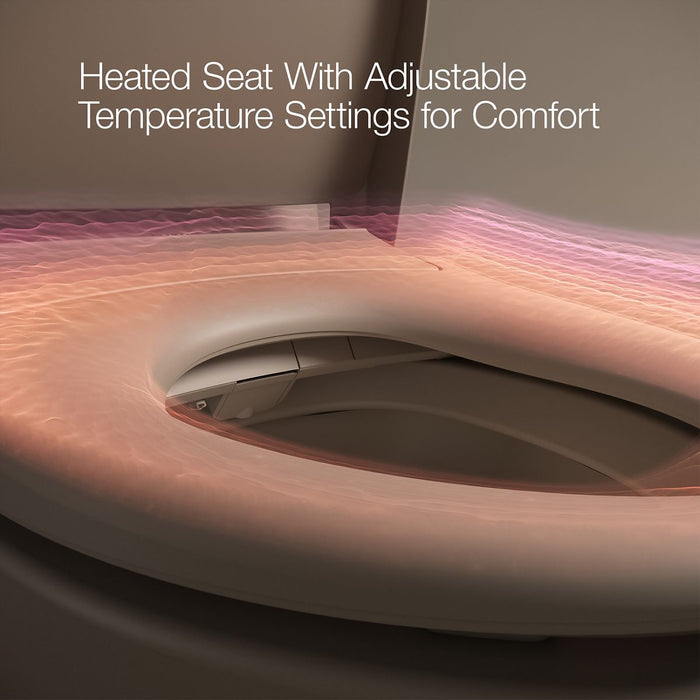 KOHLER K-34281-0 Leap+ K-34281 Leap One-piece Elongated Smart Toilet with Front Bidet Wand Technology, Dual-flush