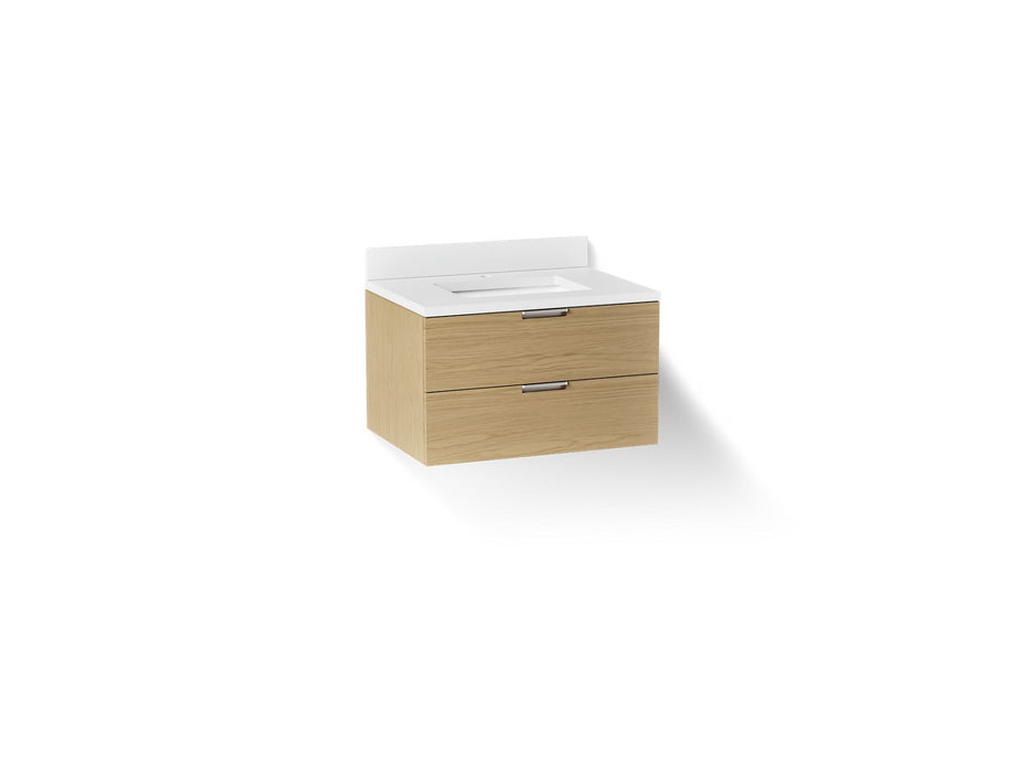 Kohler Maxstow 30" wall-hung bathroom vanity cabinet with sink and quartz top
