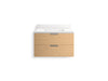 Kohler Maxstow 30" wall-hung bathroom vanity cabinet with sink and quartz top