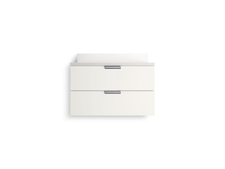 Kohler Maxstow 30" wall-hung bathroom vanity cabinet with sink and quartz top