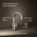 3/4 view of product with dimensions