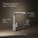 3/4 view of product with dimensions