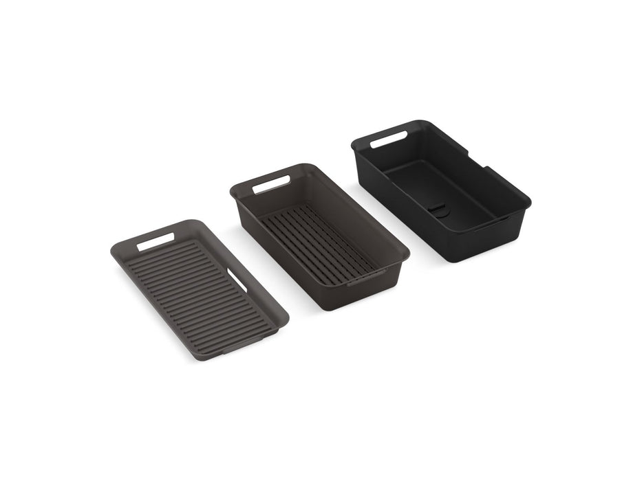 KOHLER K-35000 Riverby Three-piece Workstation Sink Accessory Set