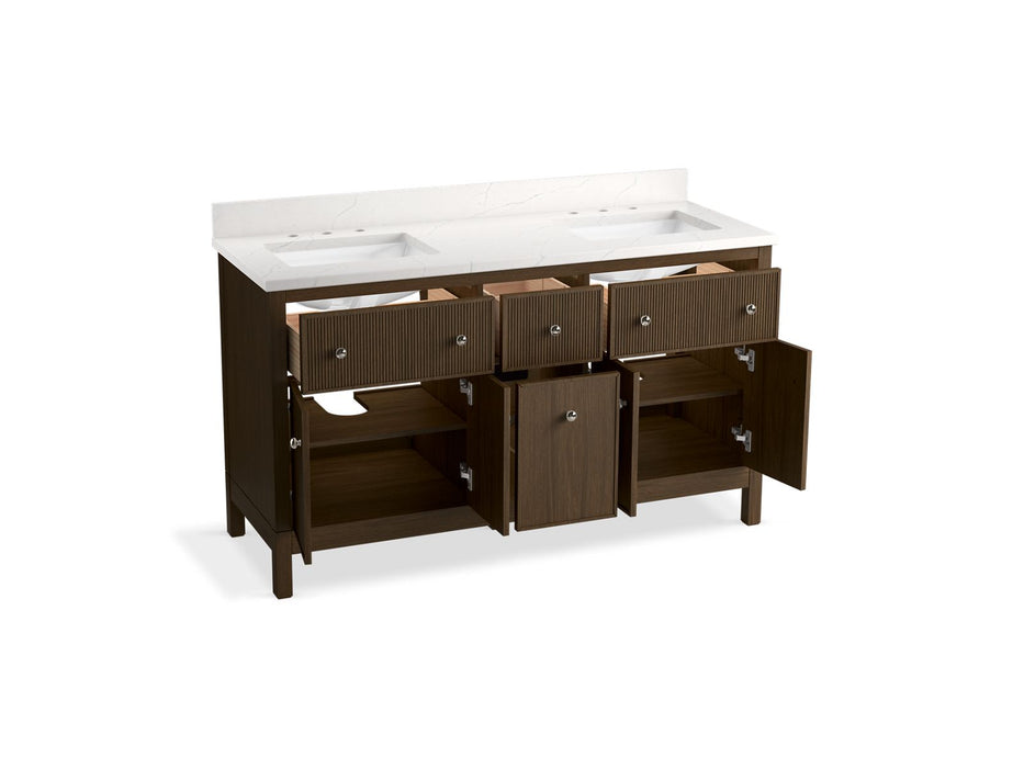 Kohler Malin by Studio McGee 60" bathroom vanity cabinet with sinks and quartz top