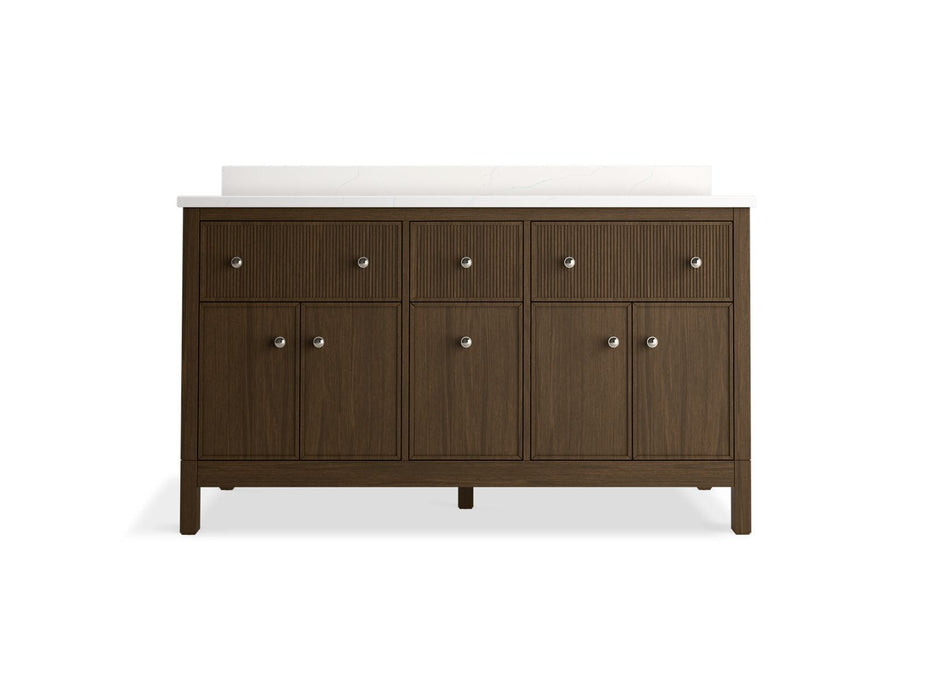 Kohler Malin by Studio McGee 60" bathroom vanity cabinet with sinks and quartz top
