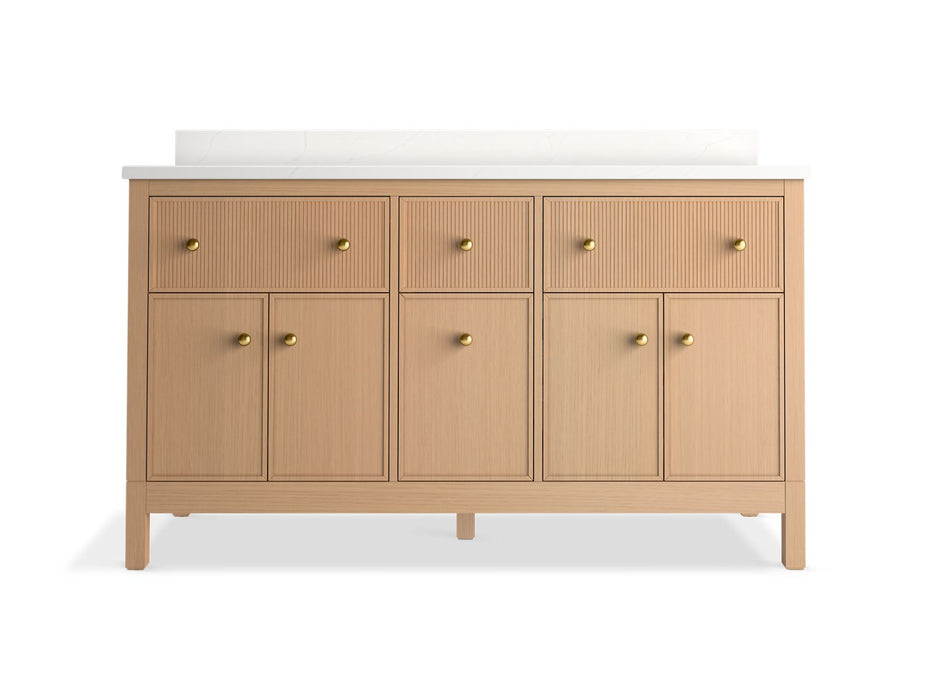 Kohler Malin by Studio McGee 60" bathroom vanity cabinet with sinks and quartz top