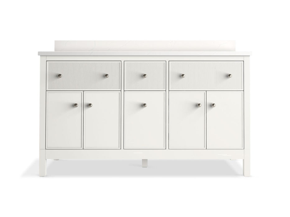 Kohler Malin by Studio McGee 60" bathroom vanity cabinet with sinks and quartz top