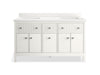 Kohler Malin by Studio McGee 60" bathroom vanity cabinet with sinks and quartz top