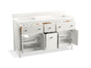 Kohler Malin by Studio McGee 60" bathroom vanity cabinet with sinks and quartz top
