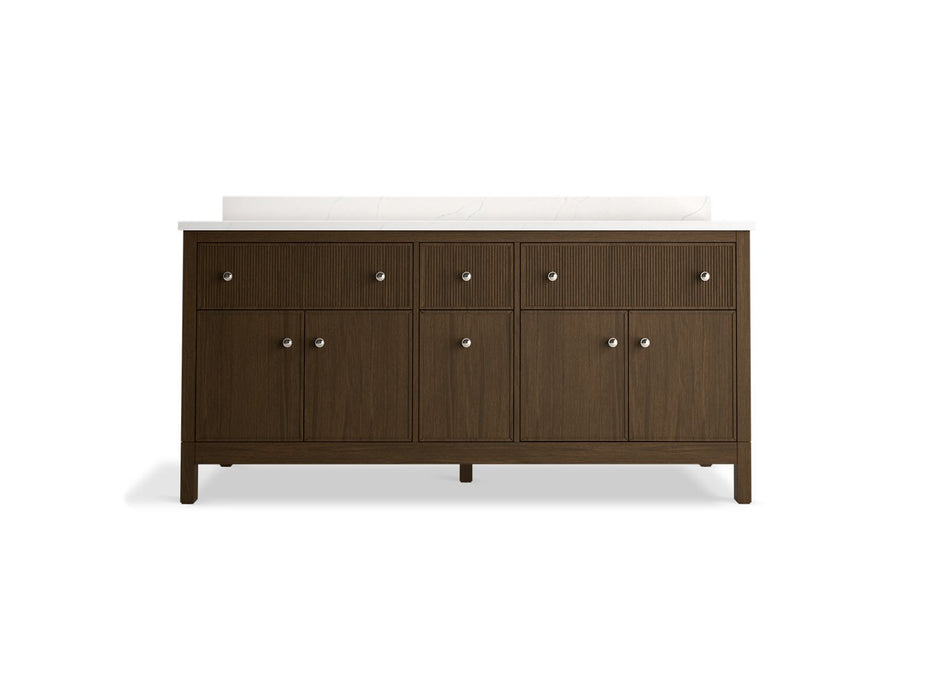 Kohler Malin by Studio McGee 72" bathroom vanity cabinet with sinks and quartz top