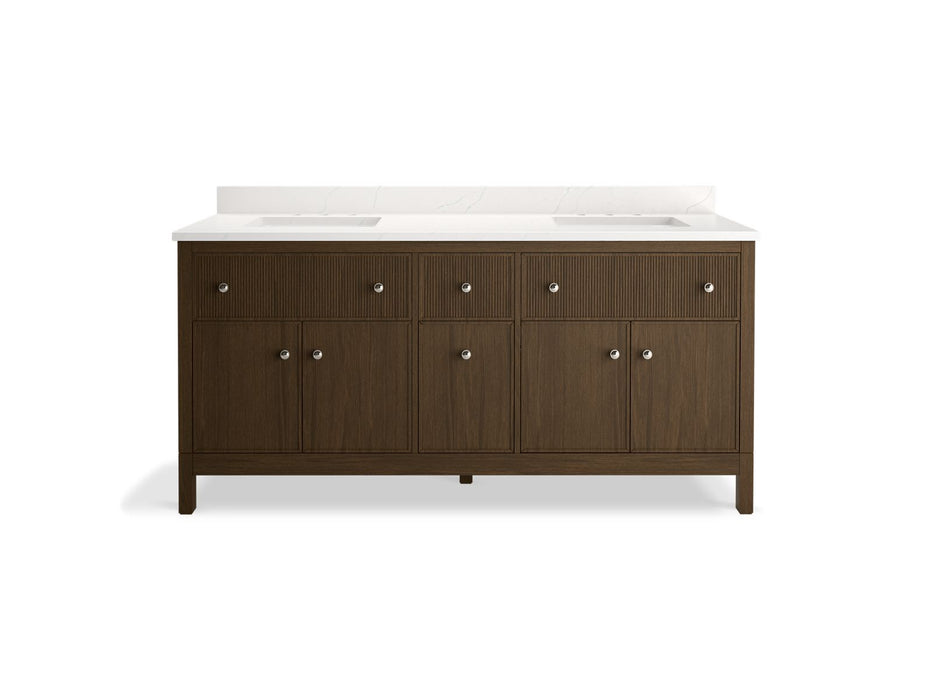 Kohler Malin by Studio McGee 72" bathroom vanity cabinet with sinks and quartz top