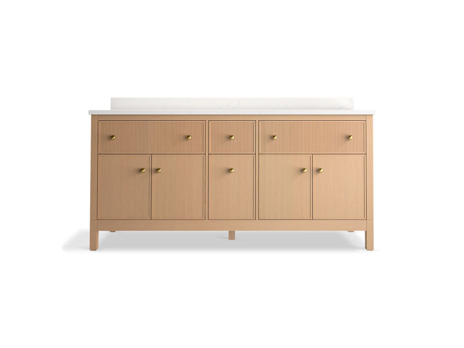 Kohler Malin by Studio McGee 72" bathroom vanity cabinet with sinks and quartz top