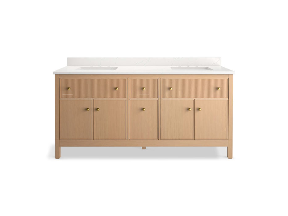 Kohler Malin by Studio McGee 72" bathroom vanity cabinet with sinks and quartz top
