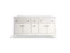 Kohler Malin by Studio McGee 72" bathroom vanity cabinet with sinks and quartz top