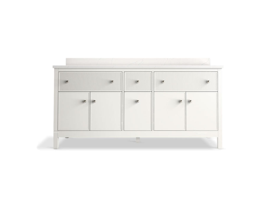 Kohler Malin by Studio McGee 72" bathroom vanity cabinet with sinks and quartz top